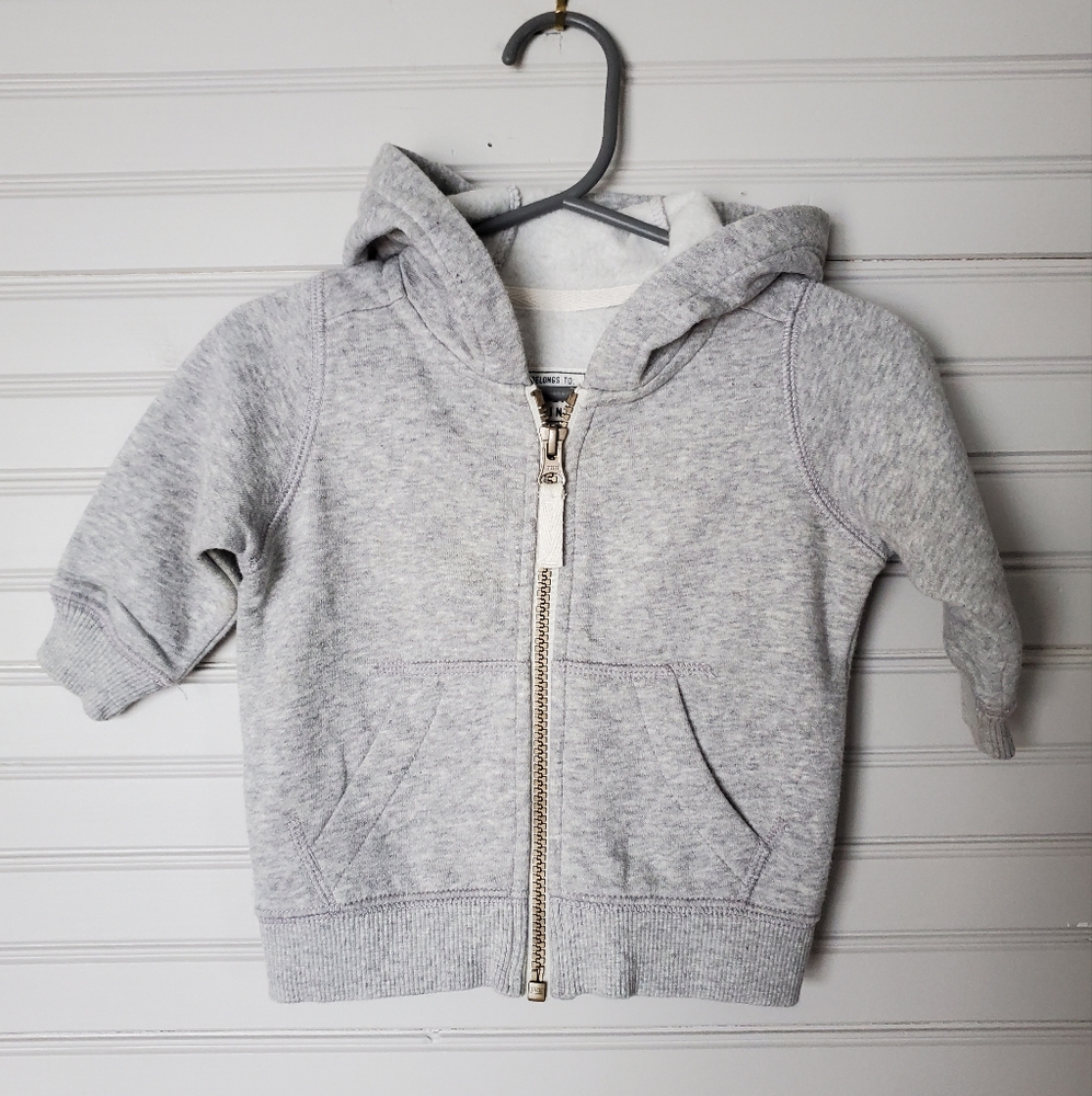 Carter's Grey Zip Hoodie, sz 6m
